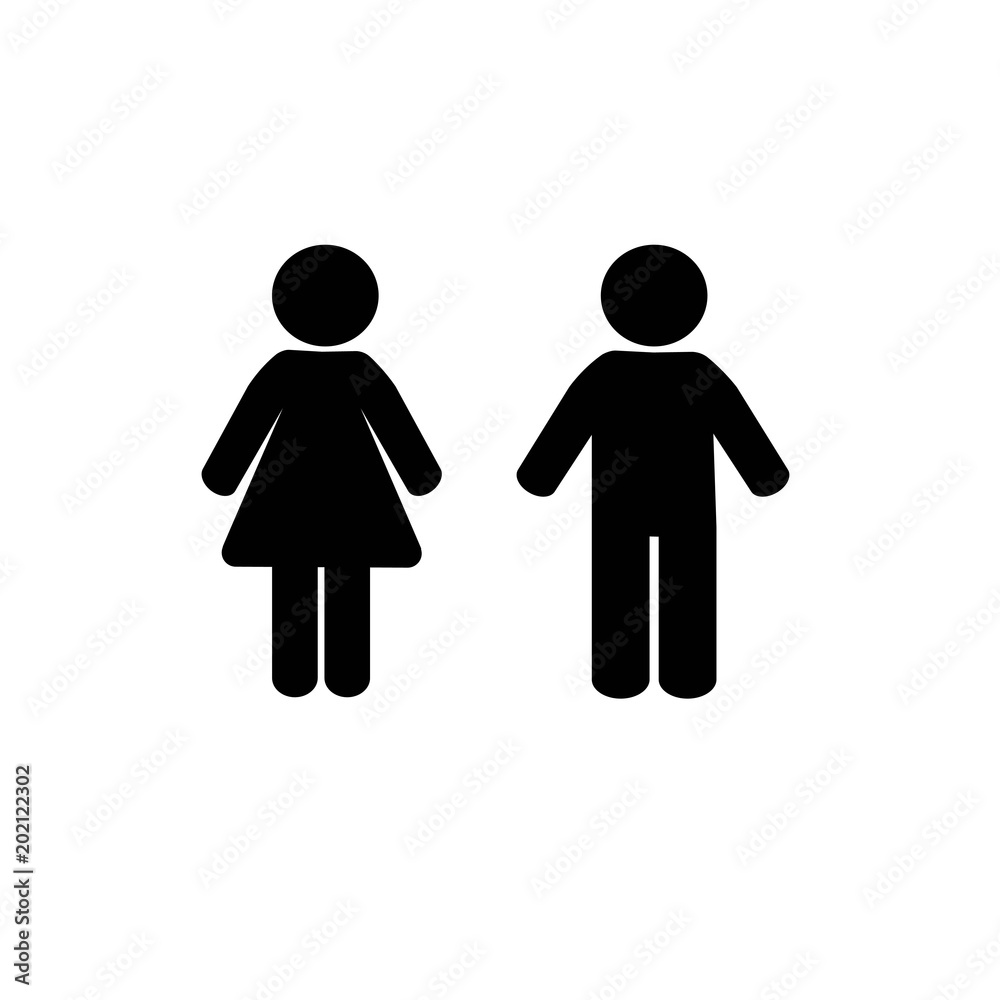WC icon. Toilet women and men icon. vector illustration Stock Vector ...