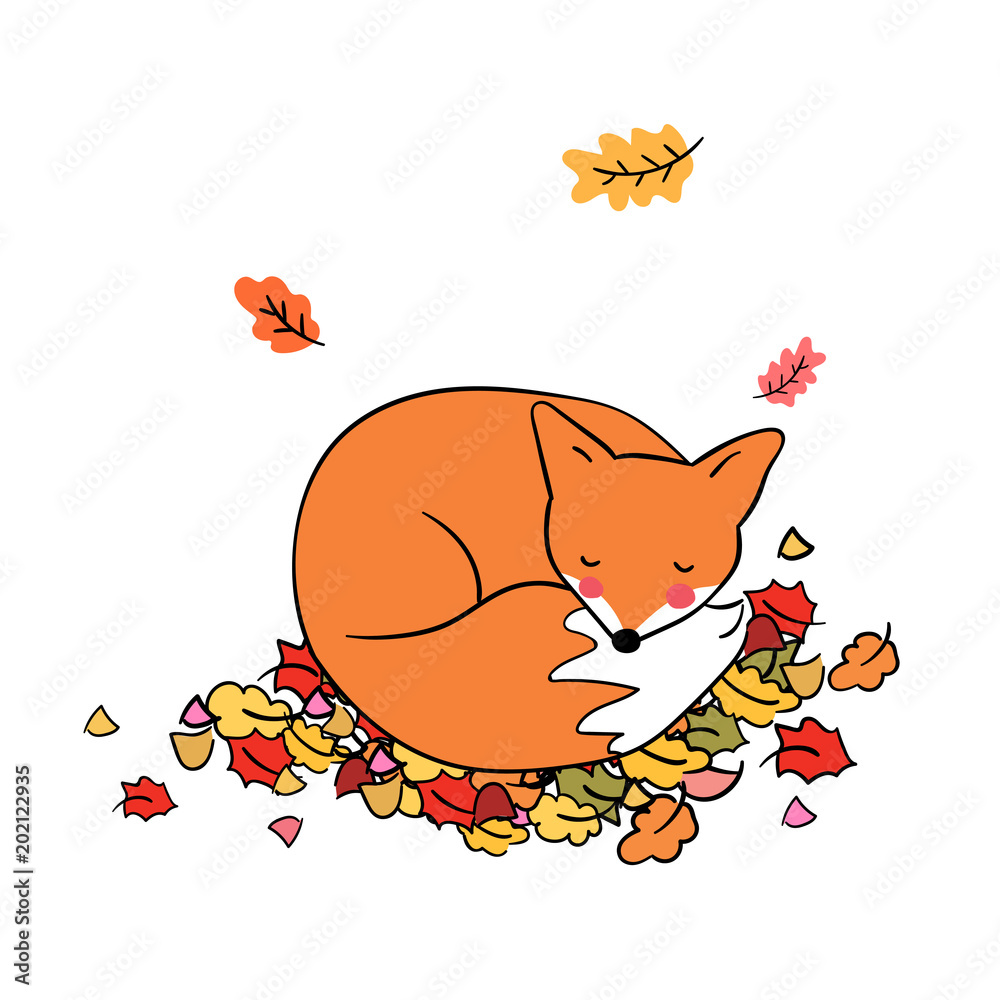 Autumn drawing design with falling leaves on field Vectors graphic art  designs in editable .ai .eps .svg .cdr format free and easy download  unlimit id:6824411