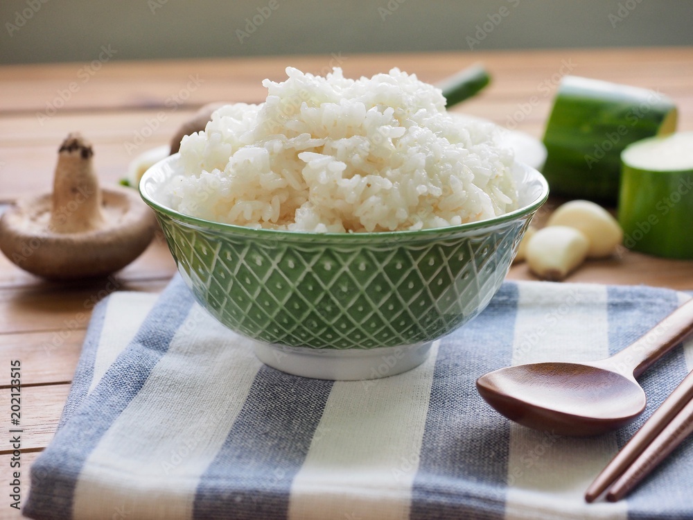 아시아 음식 흰밥 Stock Photo | Adobe Stock