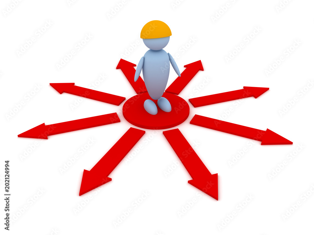People model with many choices concept. People model with many choices concept.