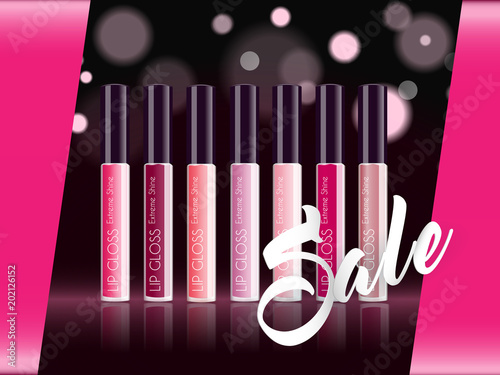 Cosmetic product glosses make up