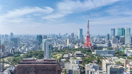 Timelapse tokyo city skyline Japan