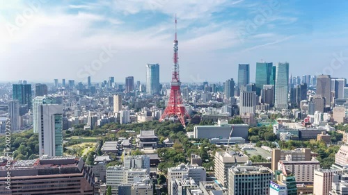 Timelapse tokyo city skyline Japan