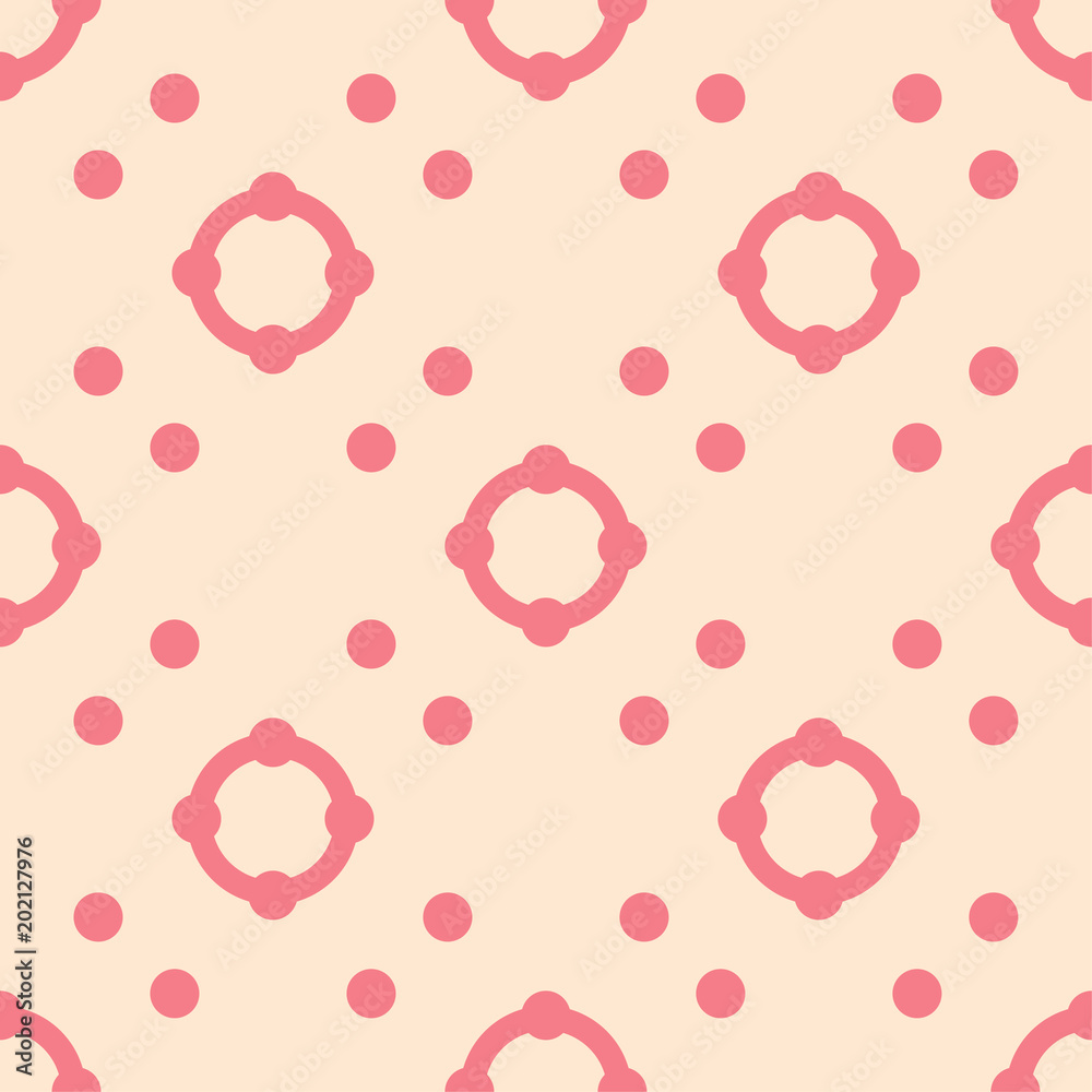 Red and beige geometric ornament. Seamless pattern Red and beige geometric ornament. Seamless pattern