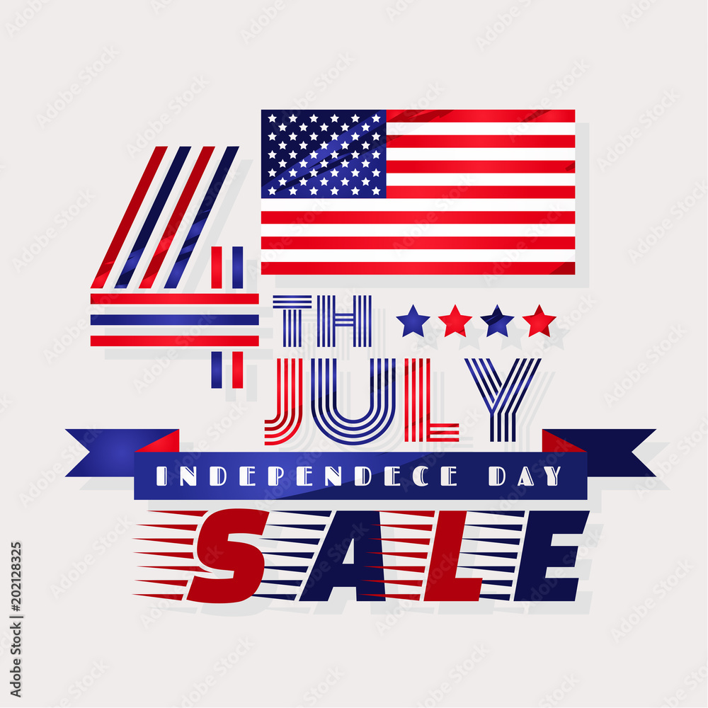 Obraz premium sale. Independence day design over white background, vector illustration