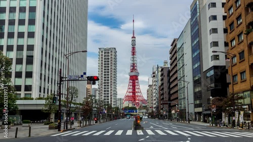 Timelapse tokyo city skyline Japan