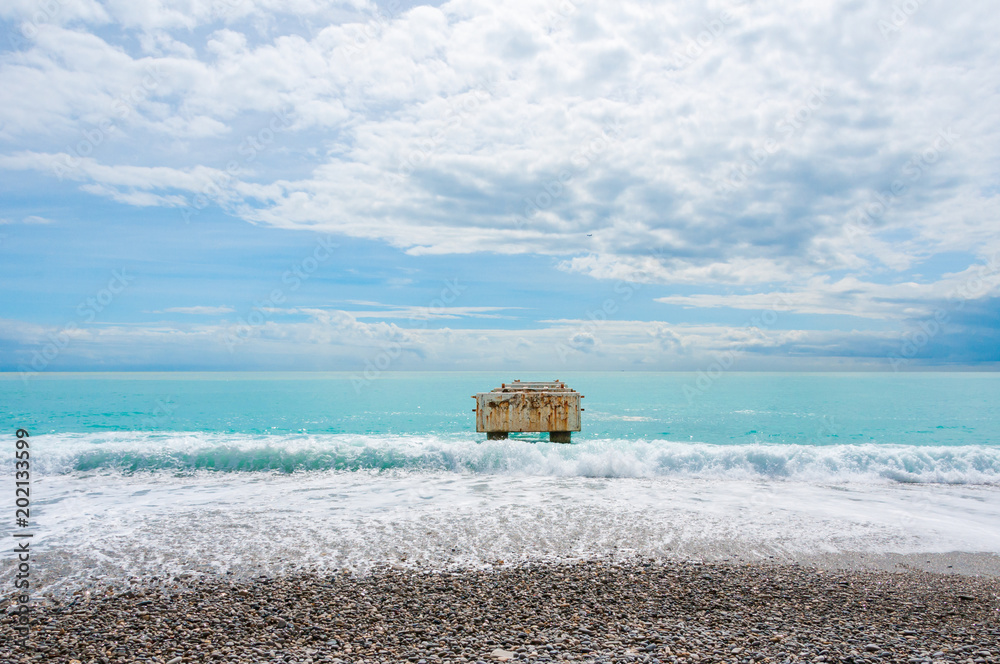 Fototapeta premium jetty pier in Nizza Nice
