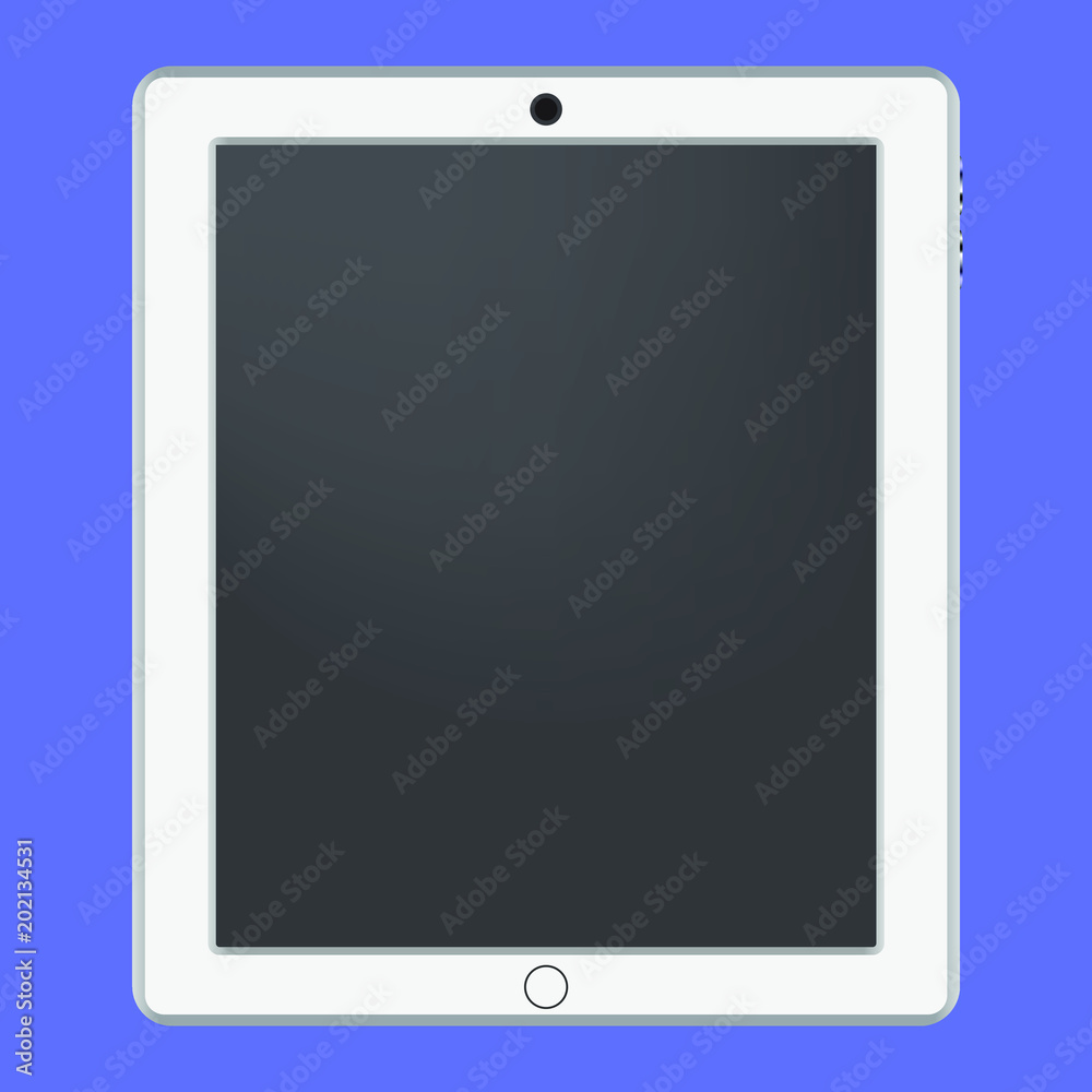 White tablet with black screen, stock vector, EPS10. White tablet with black screen, stock vector, EPS10.