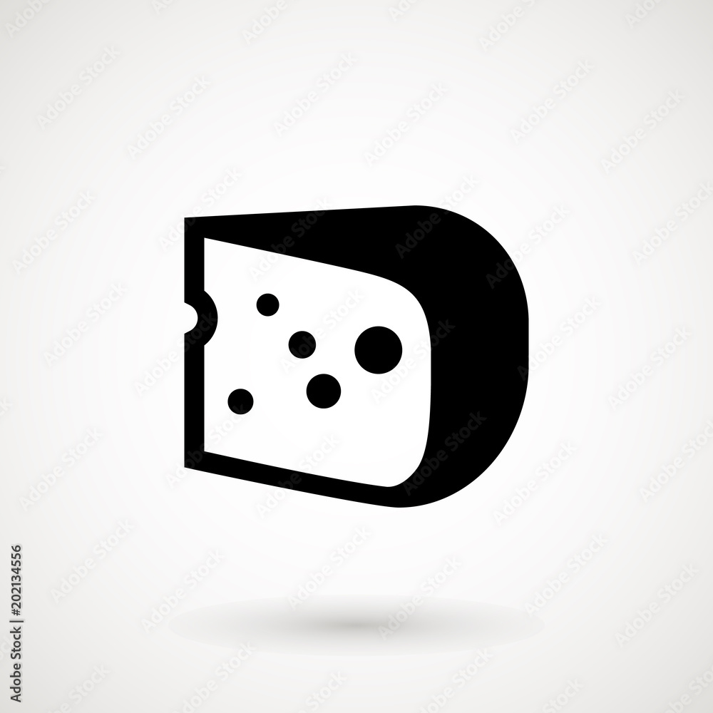 Cheese icon vector, filled flat sign, solid pictogram isolated on white, logo illustration Cheese icon vector, filled flat sign, solid pictogram isolated on white, logo illustration