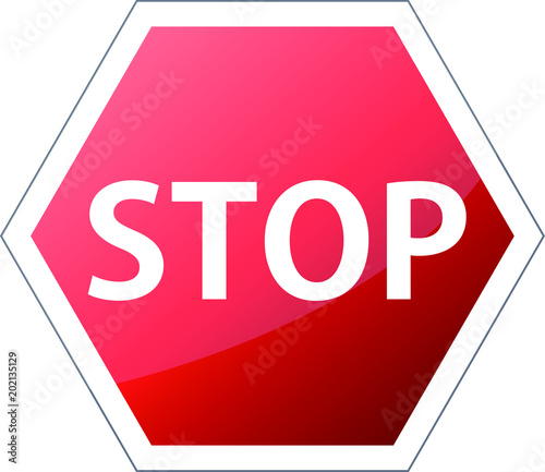 Gradation Red Stop sign 