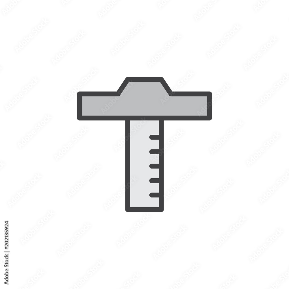 Ruler filled outline icon, line vector sign, linear bicolor pictogram isolated on white. Measurement equipment symbol, logo illustration. Pixel perfect vector graphics Ruler filled outline icon, line vector sign, linear bicolor pictogram isolated on white. Measurement equipment symbol, logo illustration. Pixel perfect vector graphics