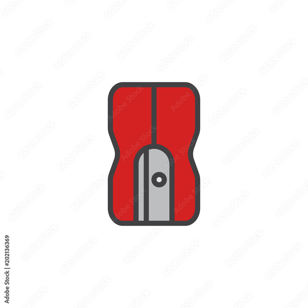Pencil sharpener filled outline icon, line vector sign, linear bicolor pictogram isolated on white. Symbol, logo illustration. Pixel perfect vector graphics Pencil sharpener filled outline icon, line vector sign, linear bicolor pictogram isolated on white. Symbol, logo illustration. Pixel perfect vector graphics