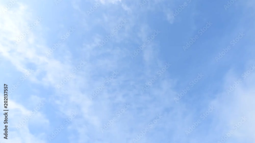 降り続いた雨の後の青空。最初の対角線上の雲が気持ち良いです。タイムラプス動画 降り続いた雨の後の青空。最初の対角線上の雲が気持ち良いです。タイムラプス動画