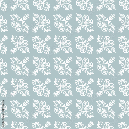Orient vector classic pattern. Seamless abstract background with vintage elements. Orient background. Ornament for wallpaper and packaging with light blue and white colors