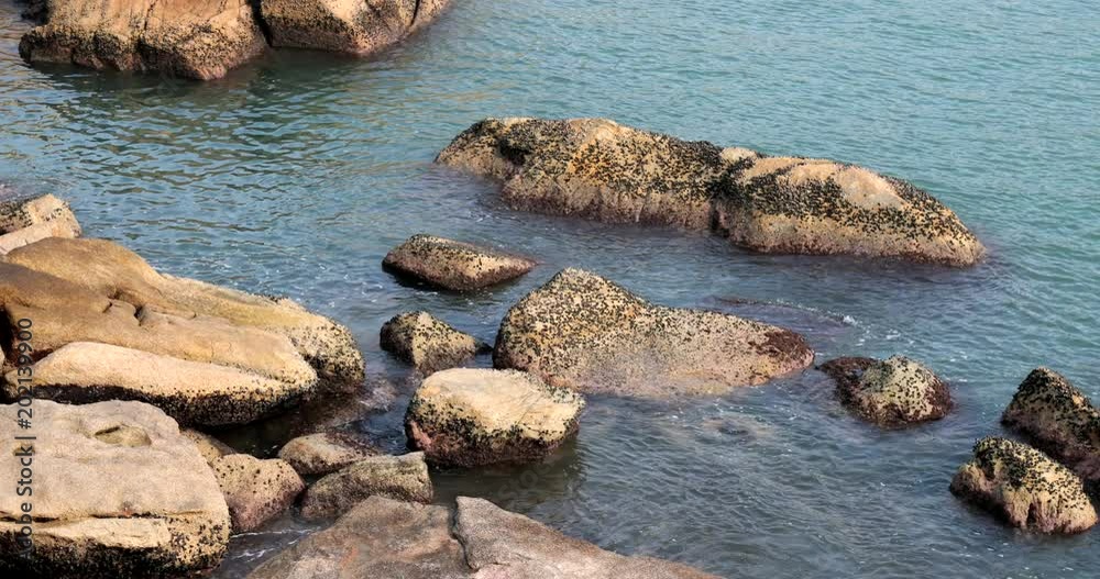 Beautiful sea and rock with sunshine Beautiful sea and rock with sunshine