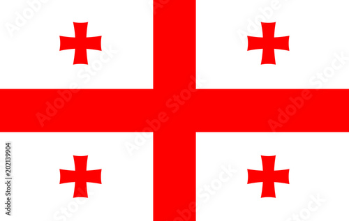 Flag of Georgia. Vector illustration. 10eps photo