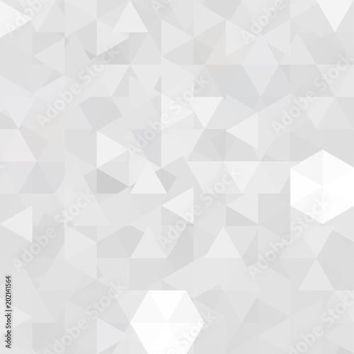 Background of white, gray geometric shapes. Abstract triangle geometrical background. Mosaic pattern. Vector EPS 10. Vector illustration © tashechka