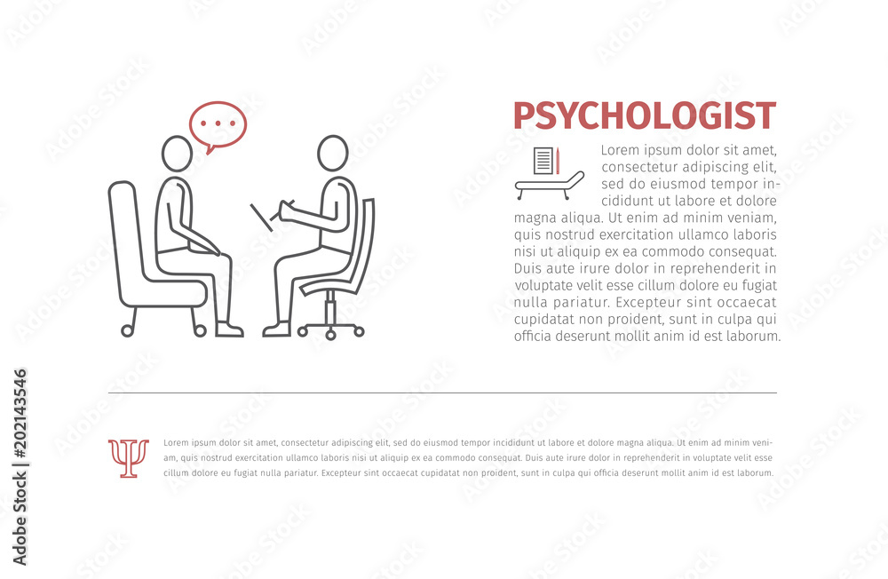 psychologist, consultant line icon, sign, psychologist, consultant line icon, sign,