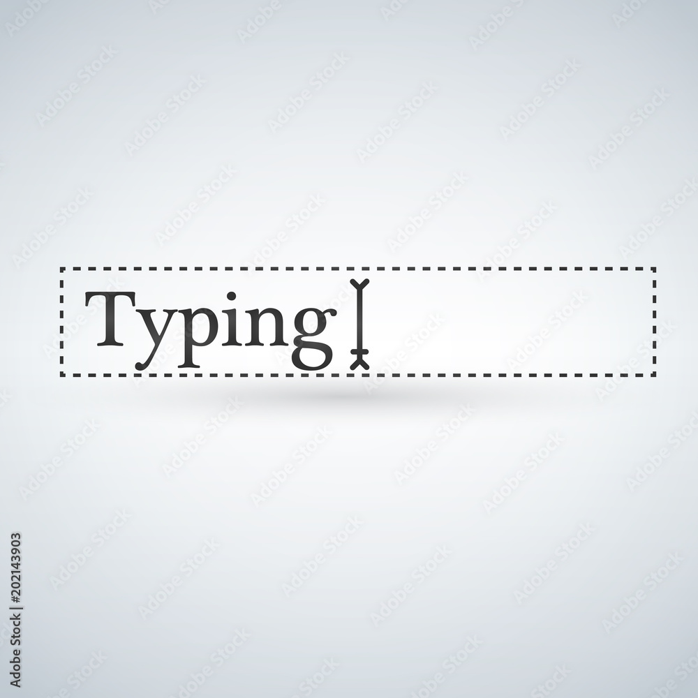 Fototapeta premium Text Cursor Navigation pointer in the box with text. vector illustration isolated on modern background.