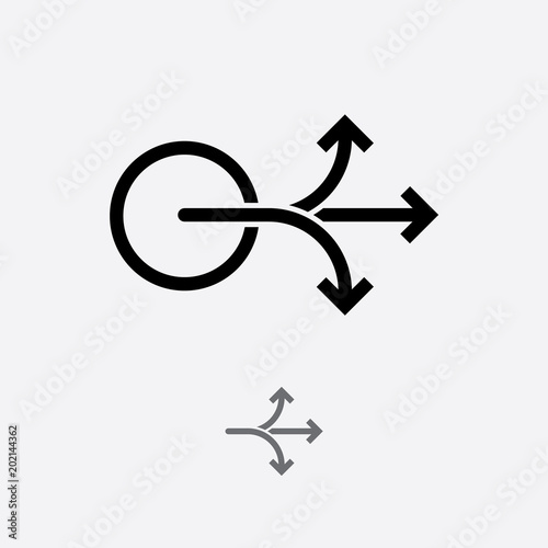 flexibility icon. concept vector illustration, black and white symbol.