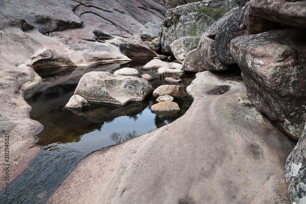 Venus baths, Rock formation shaped by river in Halls Gap, Grampians, Victoria, Australia Venus baths, Rock formation shaped by river in Halls Gap, Grampians, Victoria, Australia