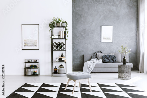 Bilde på lerret Grey living room