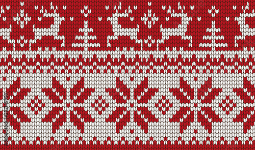 Christmas seamless knitted pattern