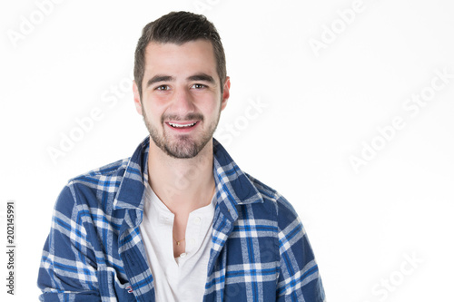 hipster smiling man with beard © OceanProd