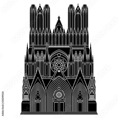 Cathedral Notre - Dame de Reims. France tourist attractions, Cathédrale Notre Dame de Reims