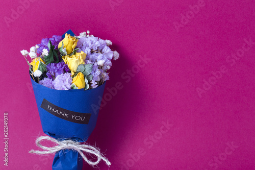 mini dried statice bouquet photo