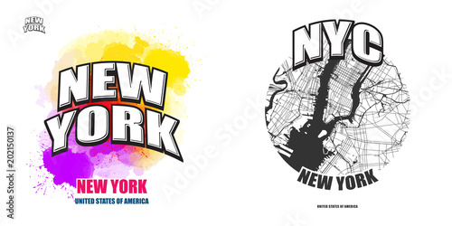 Photography New York City, New York, two logo artworks