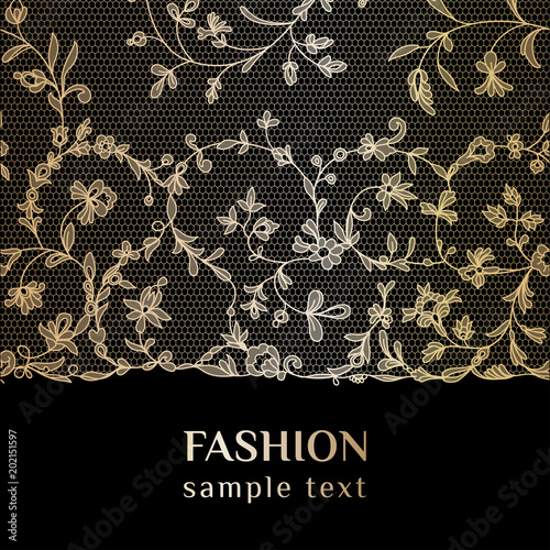 invitation card with lace ribbon