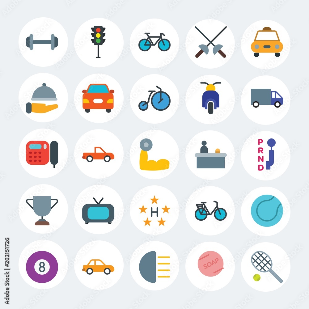 Modern Simple Set of transports, hotel, sports Vector flat Icons. Contains such Icons as baseball, hygiene, vehicle, billiard and more on white cricle background. Fully Editable. Pixel Perfect. Modern Simple Set of transports, hotel, sports Vector flat Icons. Contains such Icons as baseball, hygiene, vehicle, billiard and more on white cricle background. Fully Editable. Pixel Perfect.