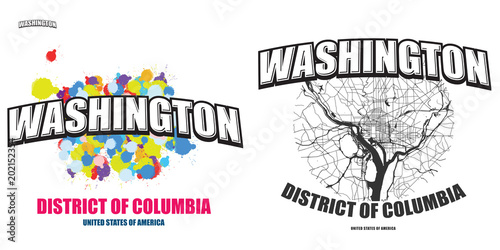 Washington, DC, two logo artworks