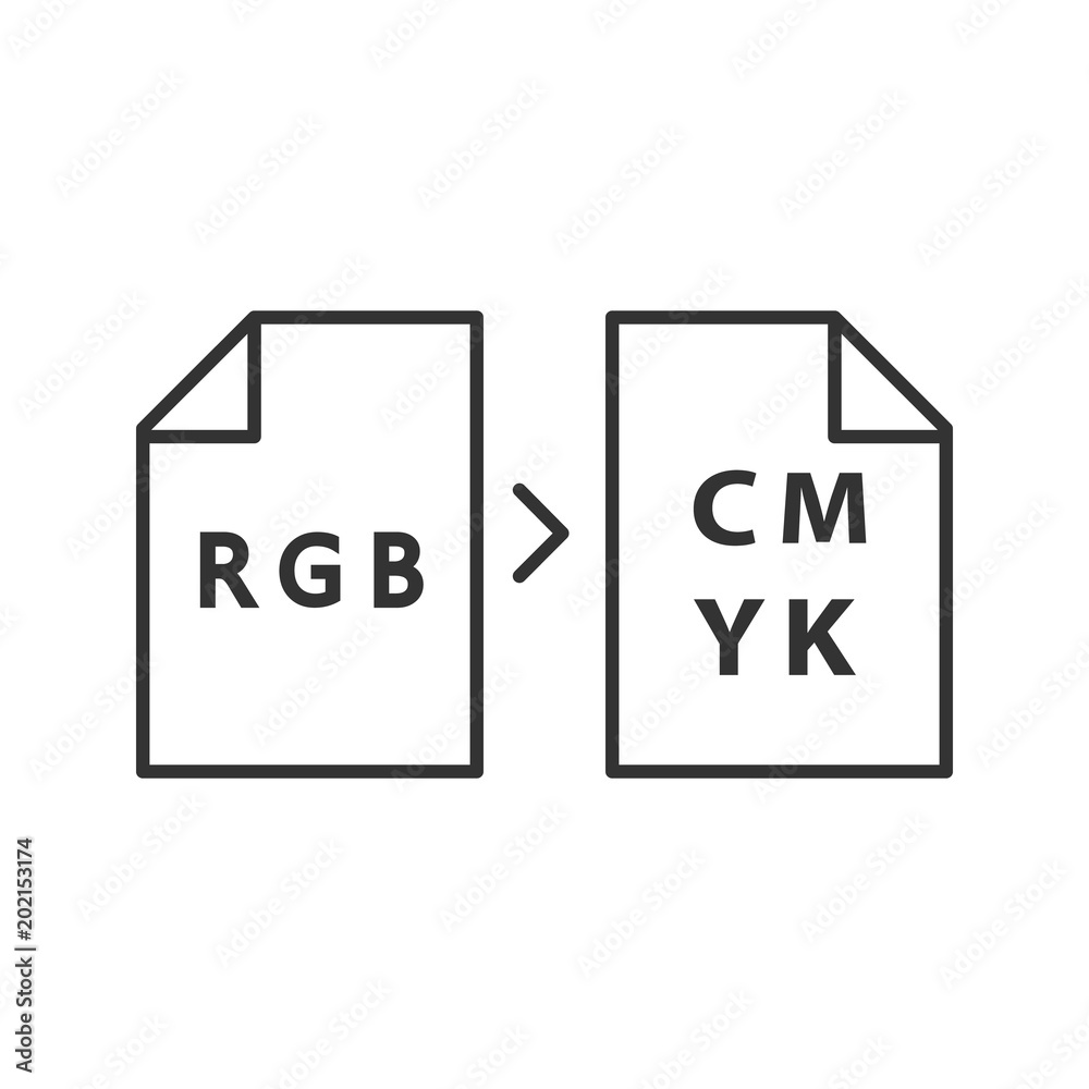 Color models conversion linear icon Color models conversion linear icon