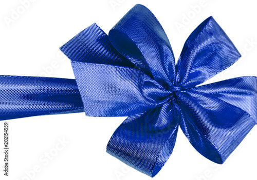 ruban bleu emballage paquet cadeau  photo