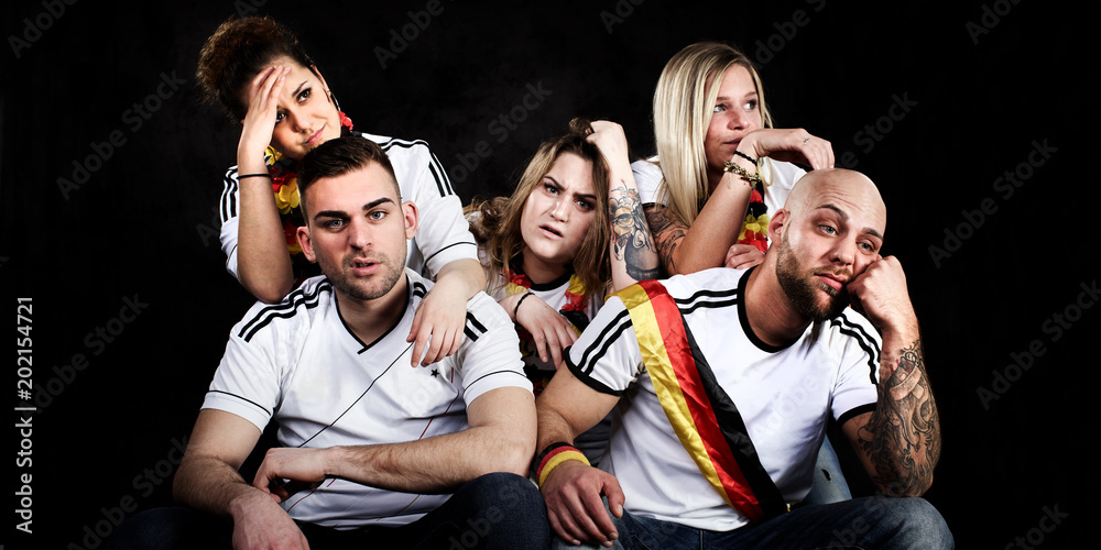 Fototapeta premium Fußballfans beim public viewing 