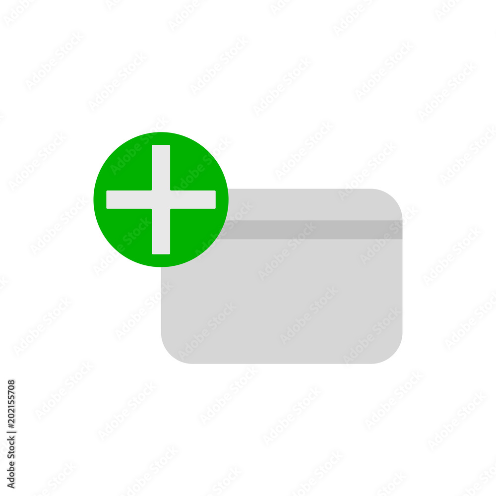 Add new credit card flat icon Add new credit card flat icon