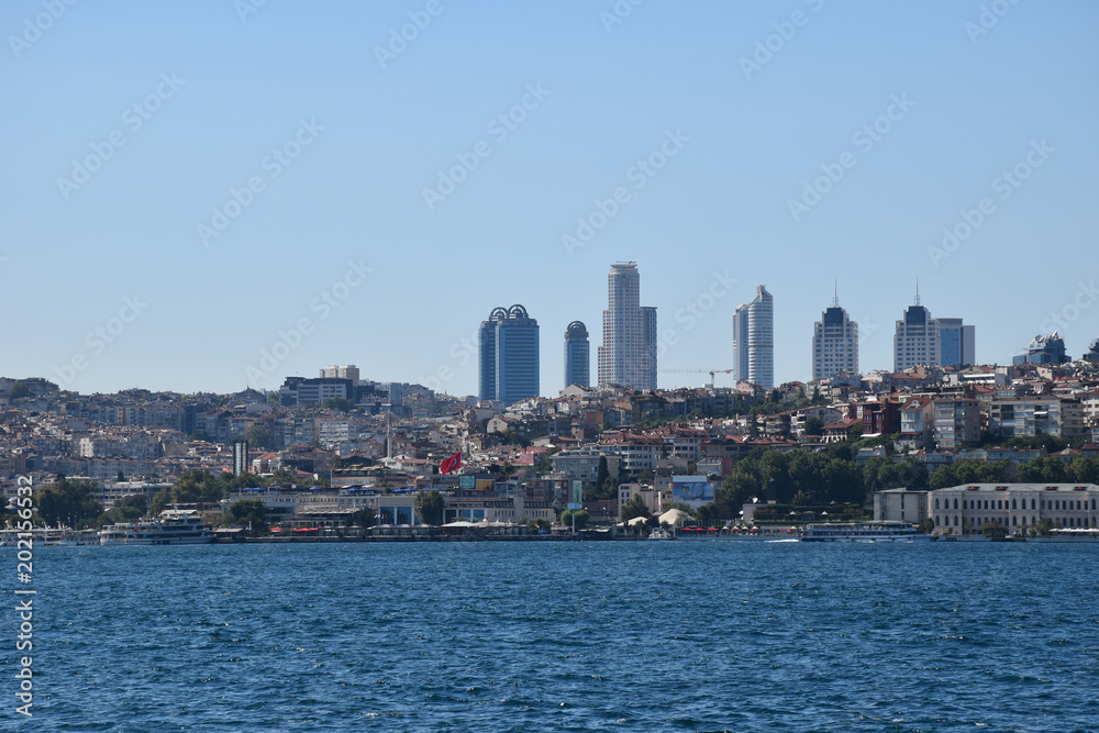 Istanbul City View Panorama Blue Water