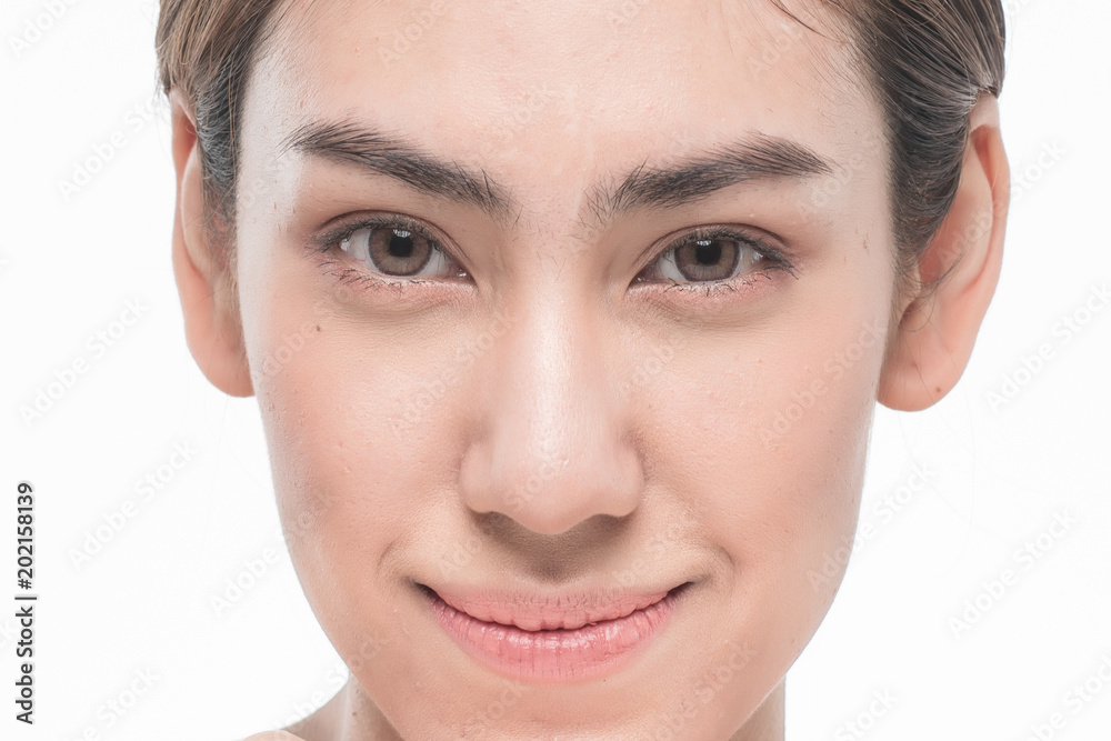 Close up of natural female eye