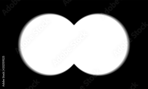 Binoculars view vector transparent circle lens