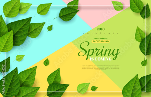 Spring frame with leaves