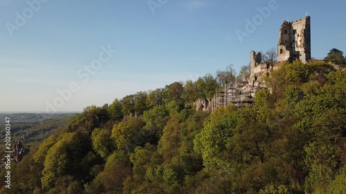 Drachenfels ruin in Koenigswinter Siebengebirge Germany