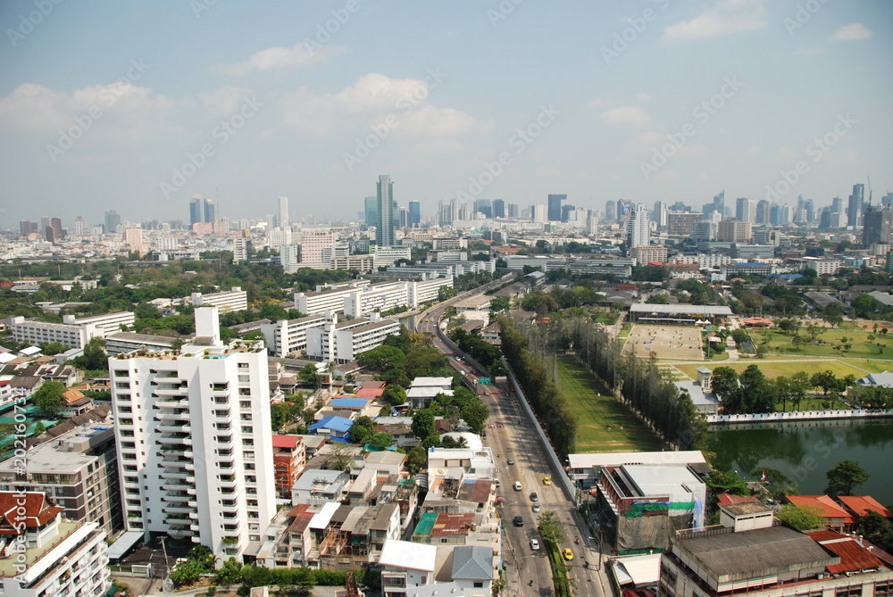Fototapeta premium Panorama of Bangkok, capital city of Thailand