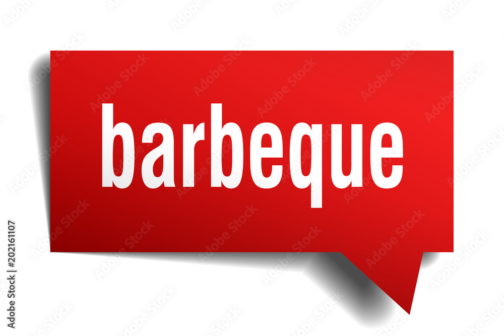 barbeque red 3d speech bubble barbeque red 3d speech bubble