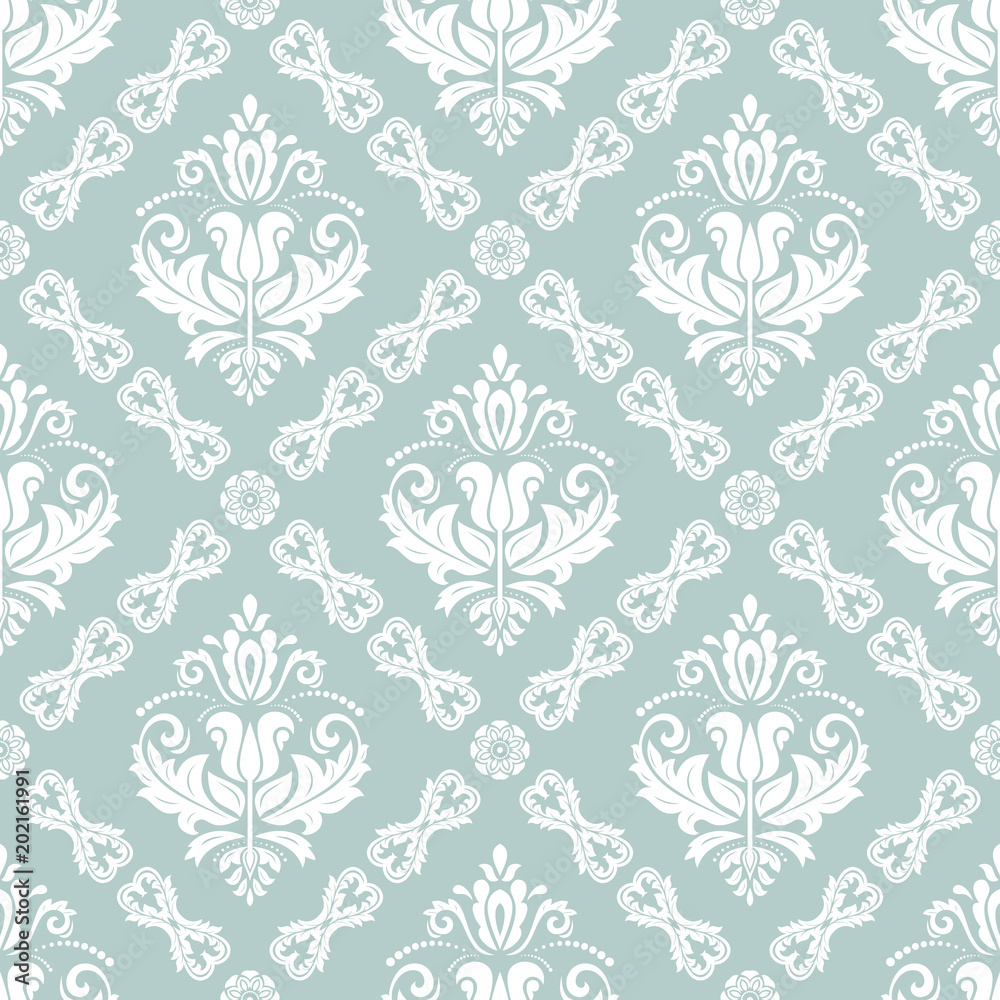 Classic seamless pattern. Traditional orient ornament. Classic vintage blue and white background