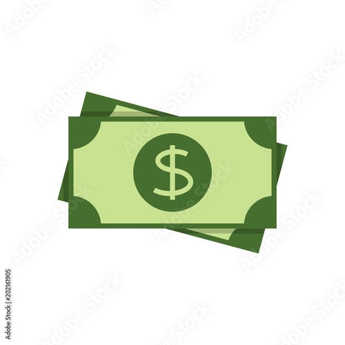 Dollar banknote flat icon