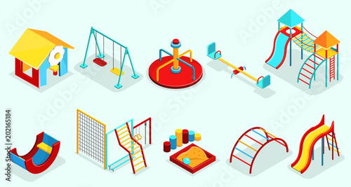 Isometric Playground Elements Set