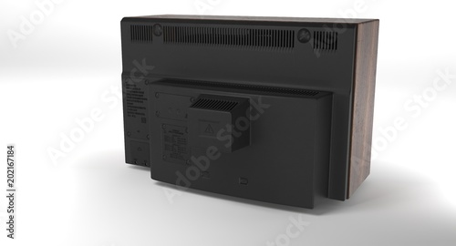 3D rendering - old tv isolated on white background.