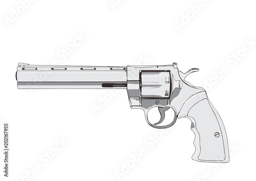 outline of a gun vector.